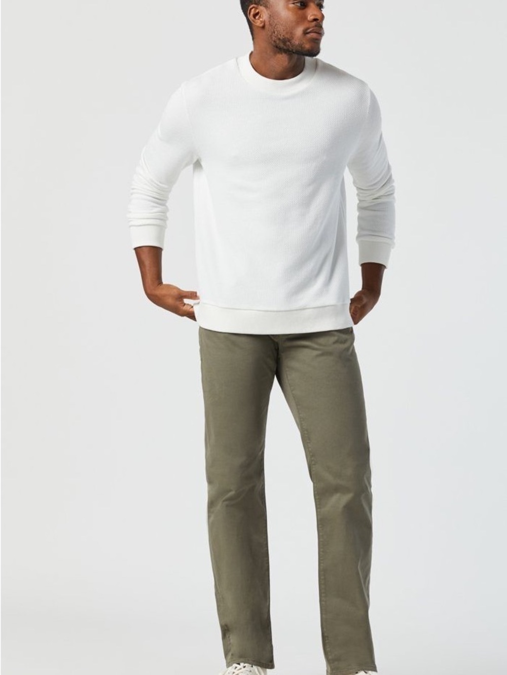 Mavi Pants, Zach Straight, 31x32 Straight Chinos, Modern Green Khaki, 31W, 32L